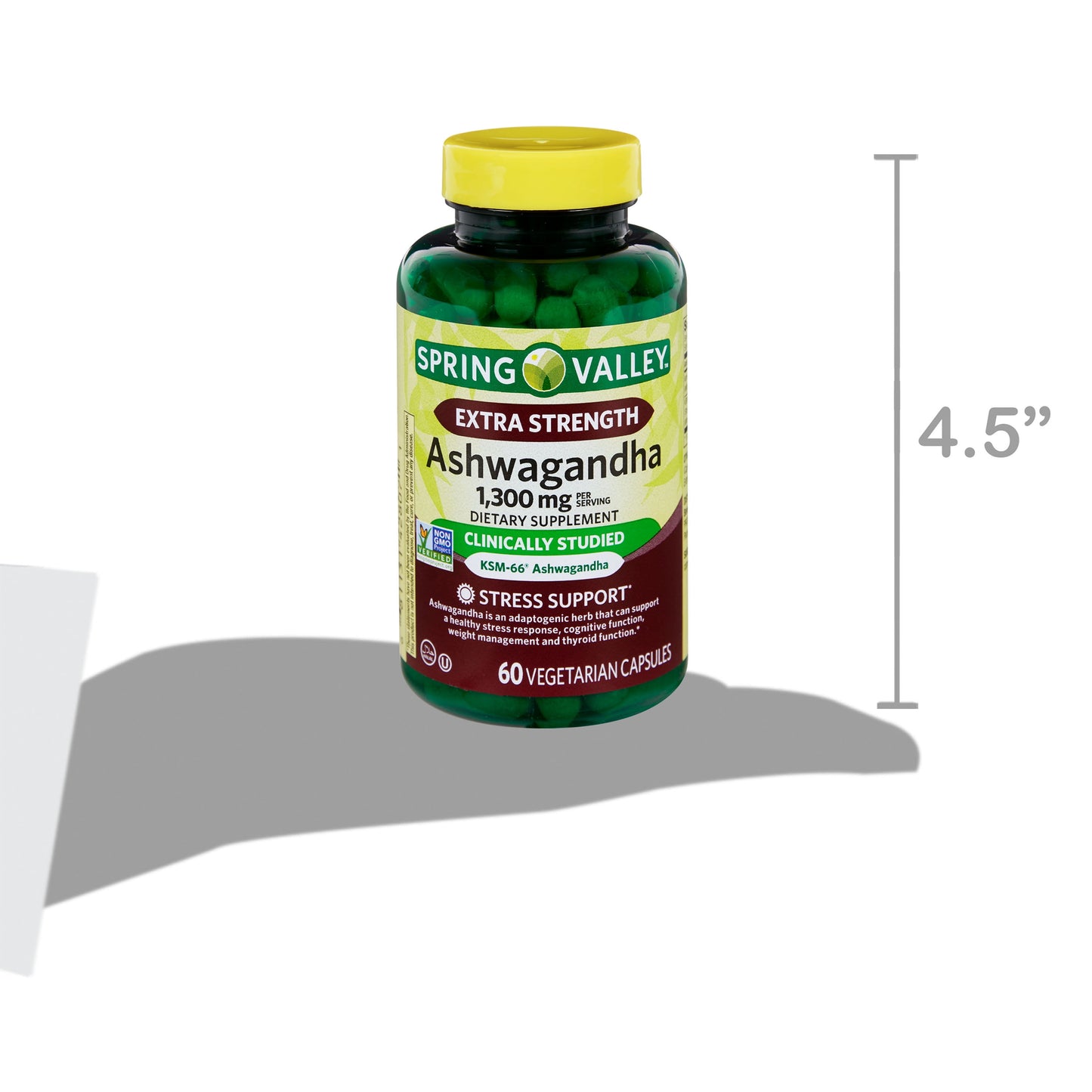 Extra Strength Ashwagandha Dietary Supplement, 1300 Mg, 60 Vegetarian Capsules