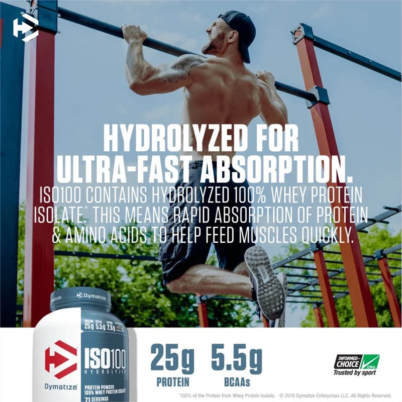 ISO100 Hydrolyzed Whey Isolate Protein Powder, Gourmet Vanilla, 20 Servings