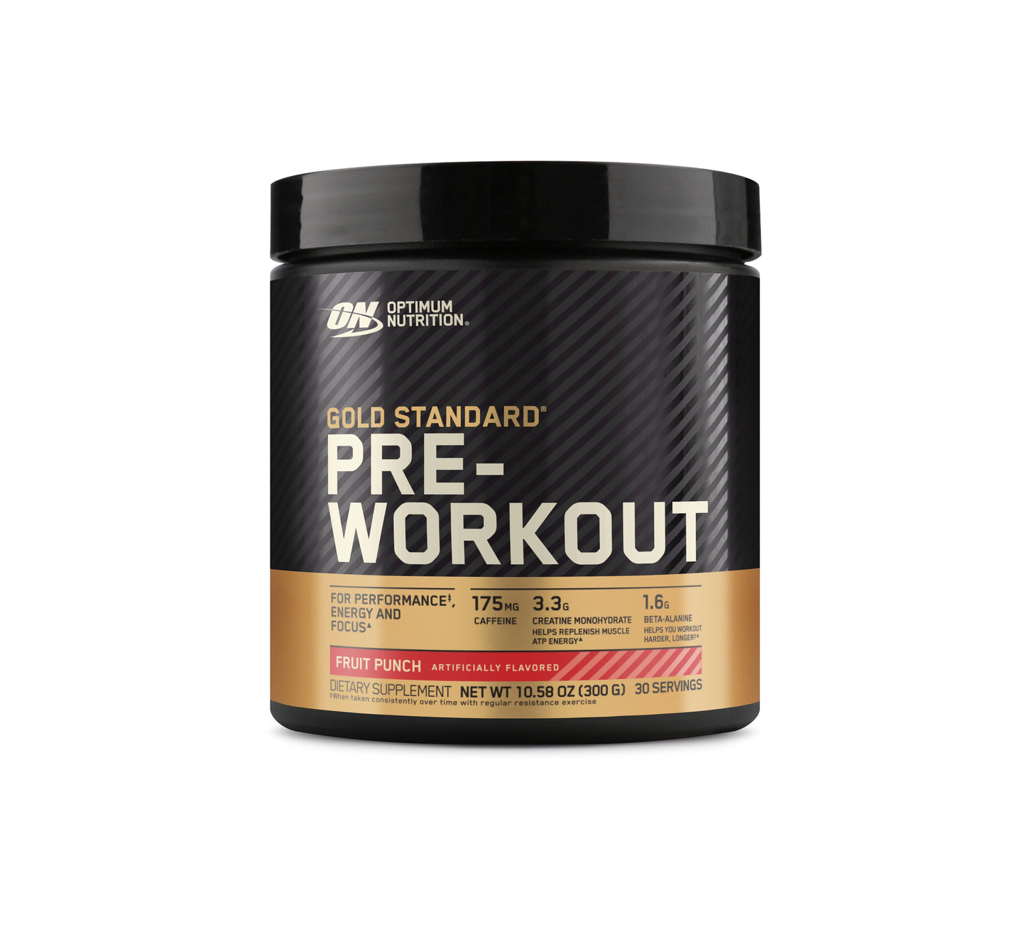 Gold Standard Pre-Workout Powder, Fruit Punch, 300 G