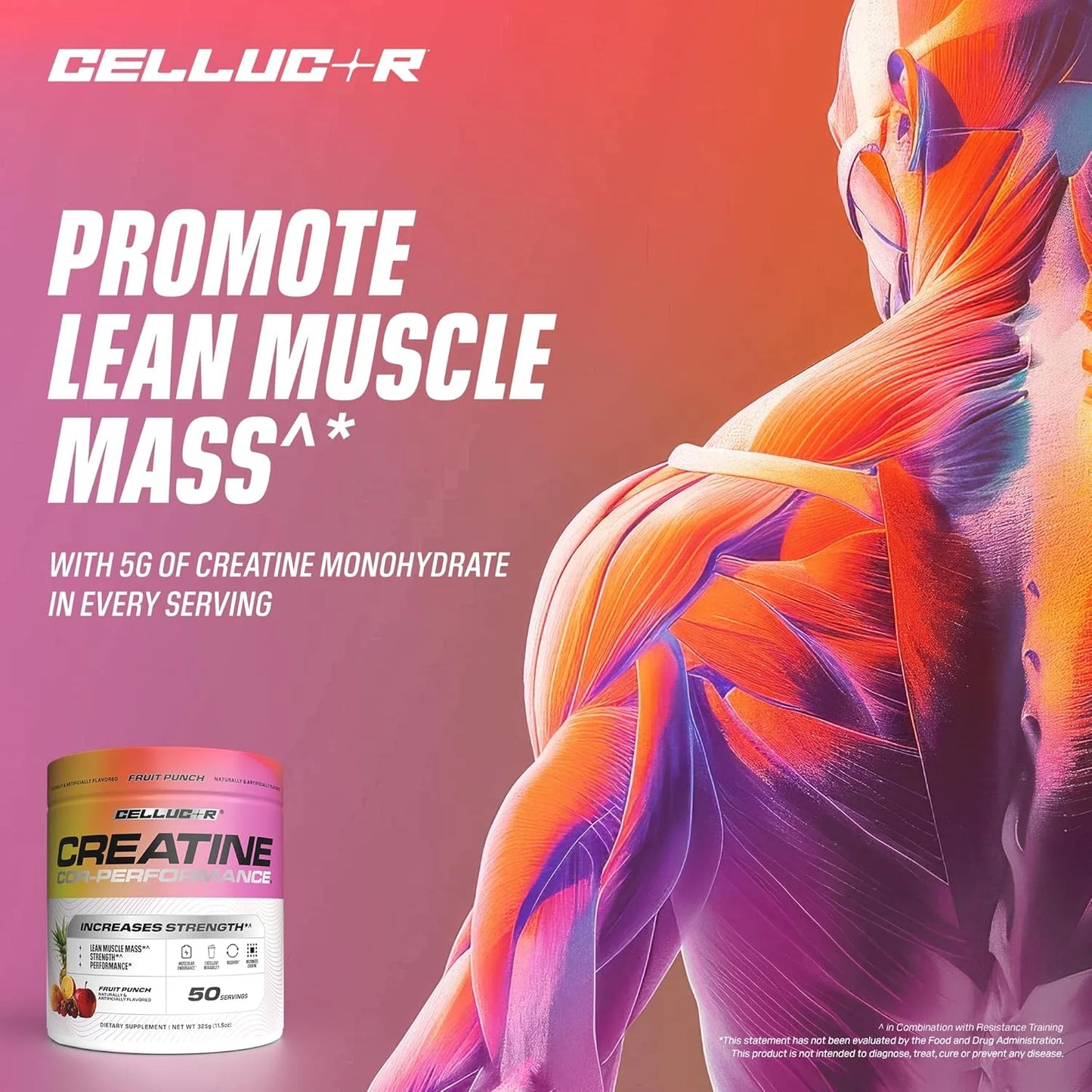 Cor-Performance Creatine Powder, Fruit Punch Flavor, 50 Servings