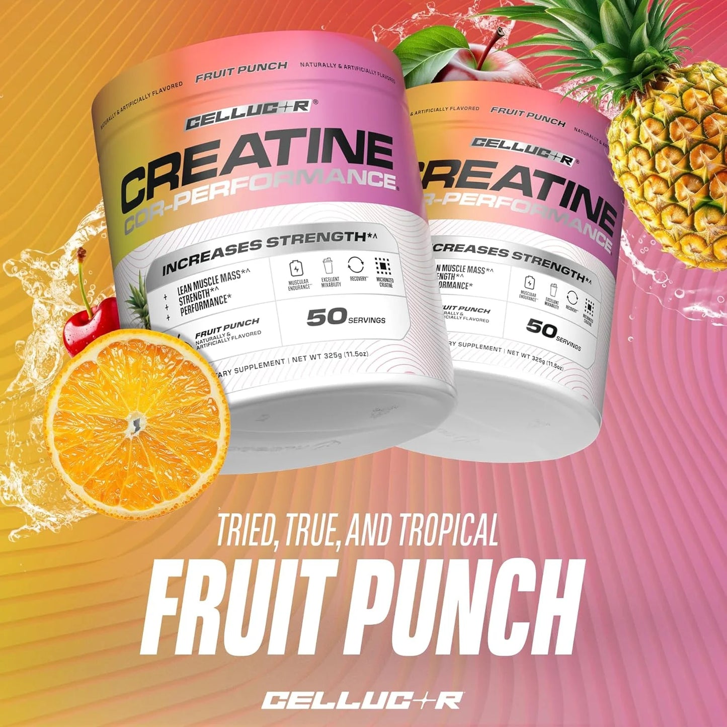 Cor-Performance Creatine Powder, Fruit Punch Flavor, 50 Servings