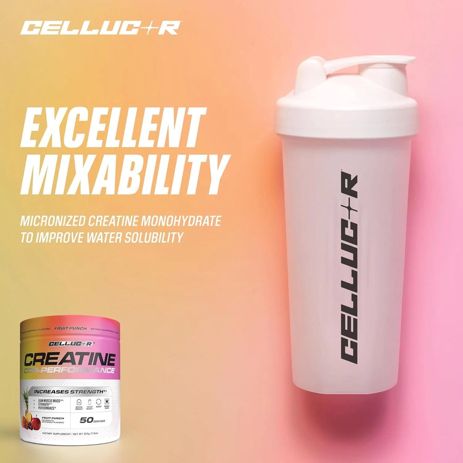 Cor-Performance Creatine Powder, Fruit Punch Flavor, 50 Servings