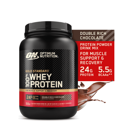 , Gold Standard 100% Whey Protein Powder, Double Rich Chocolate 1.5Lb Tub
