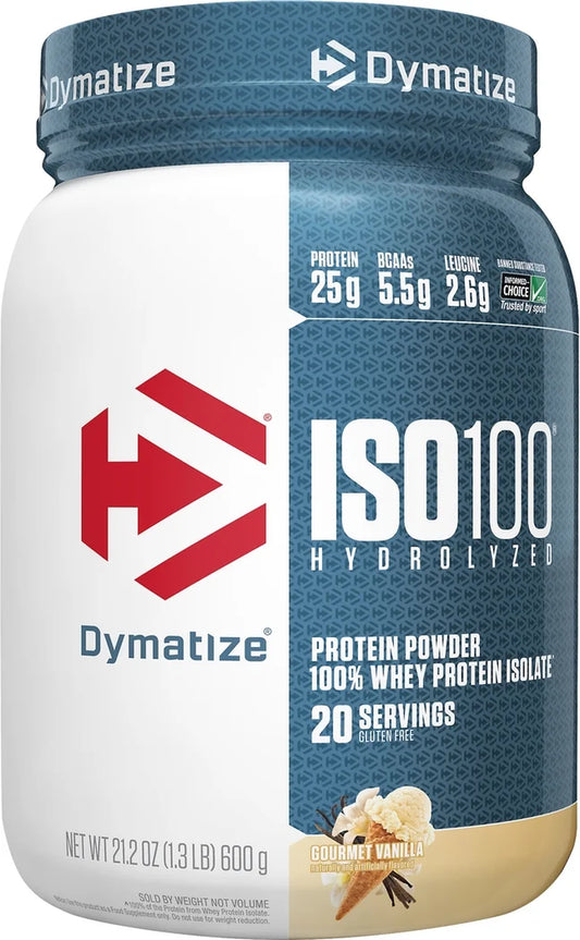 ISO100 Hydrolyzed Whey Isolate Protein Powder, Gourmet Vanilla, 20 Servings